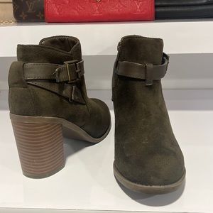 Olive green booties